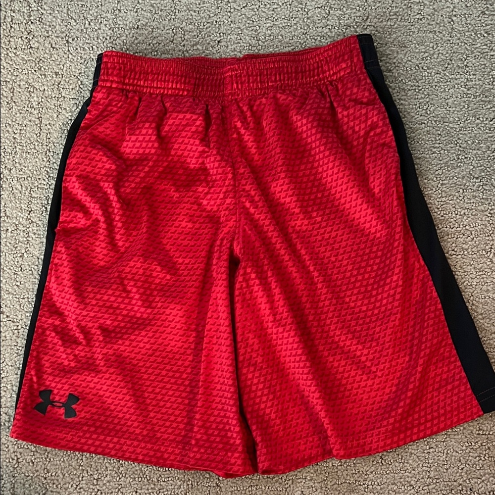 Under Armour Kids Red and Black Shorts